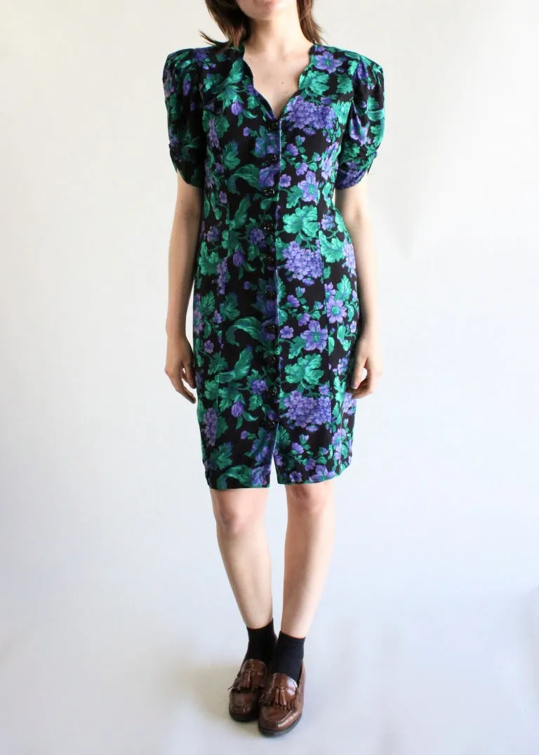 Vintage Floral Dress D0221