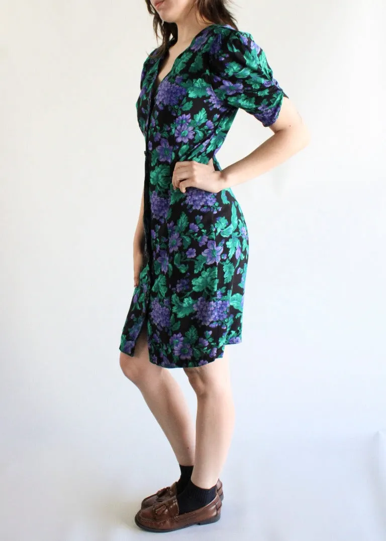 Vintage Floral Dress D0221