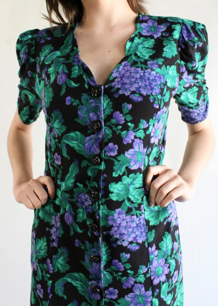 Vintage Floral Dress D0221