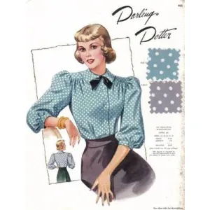 Vintage Maisonette Fabric Swatch 1940s 8x11 465