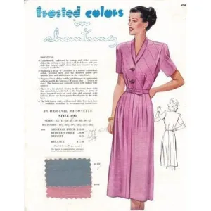 Vintage Maisonette Fabric Swatch 1940s 8x11 696