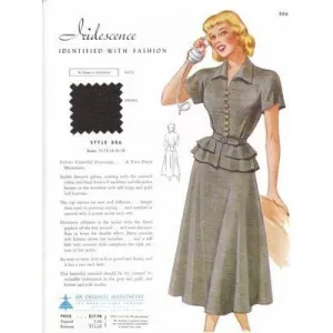 Vintage Maisonette Fabric Swatch 1940s 8x11 886