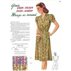 Vintage Maisonette Fabric Swatch 1940s 8x11 970