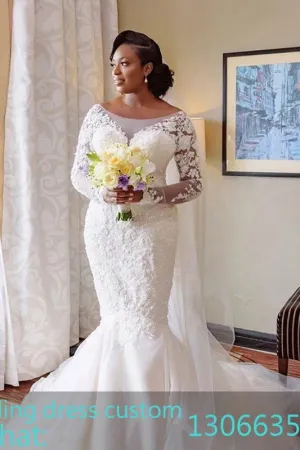 Vintage Mermaid Wedding Dresses with Scoop Neck Design