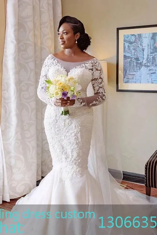 Vintage Mermaid Wedding Dresses with Scoop Neck Design