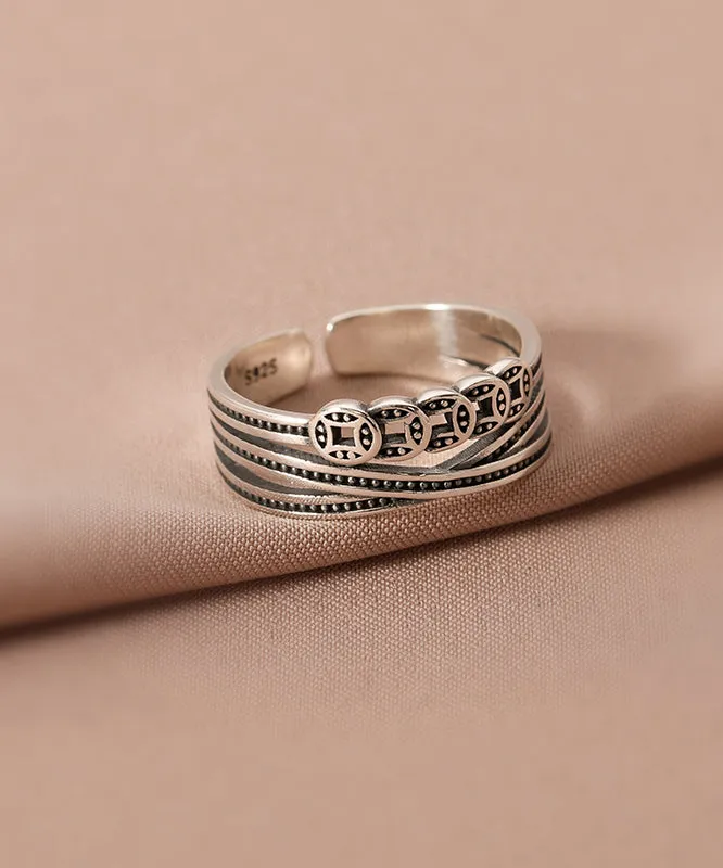Vintage Sterling Silver Copper Coin Rings