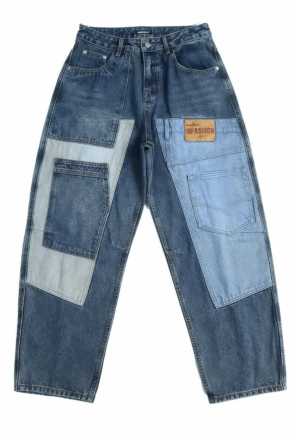 Vintage Washed 15oz Denim Cargo Pants – Loose Fit