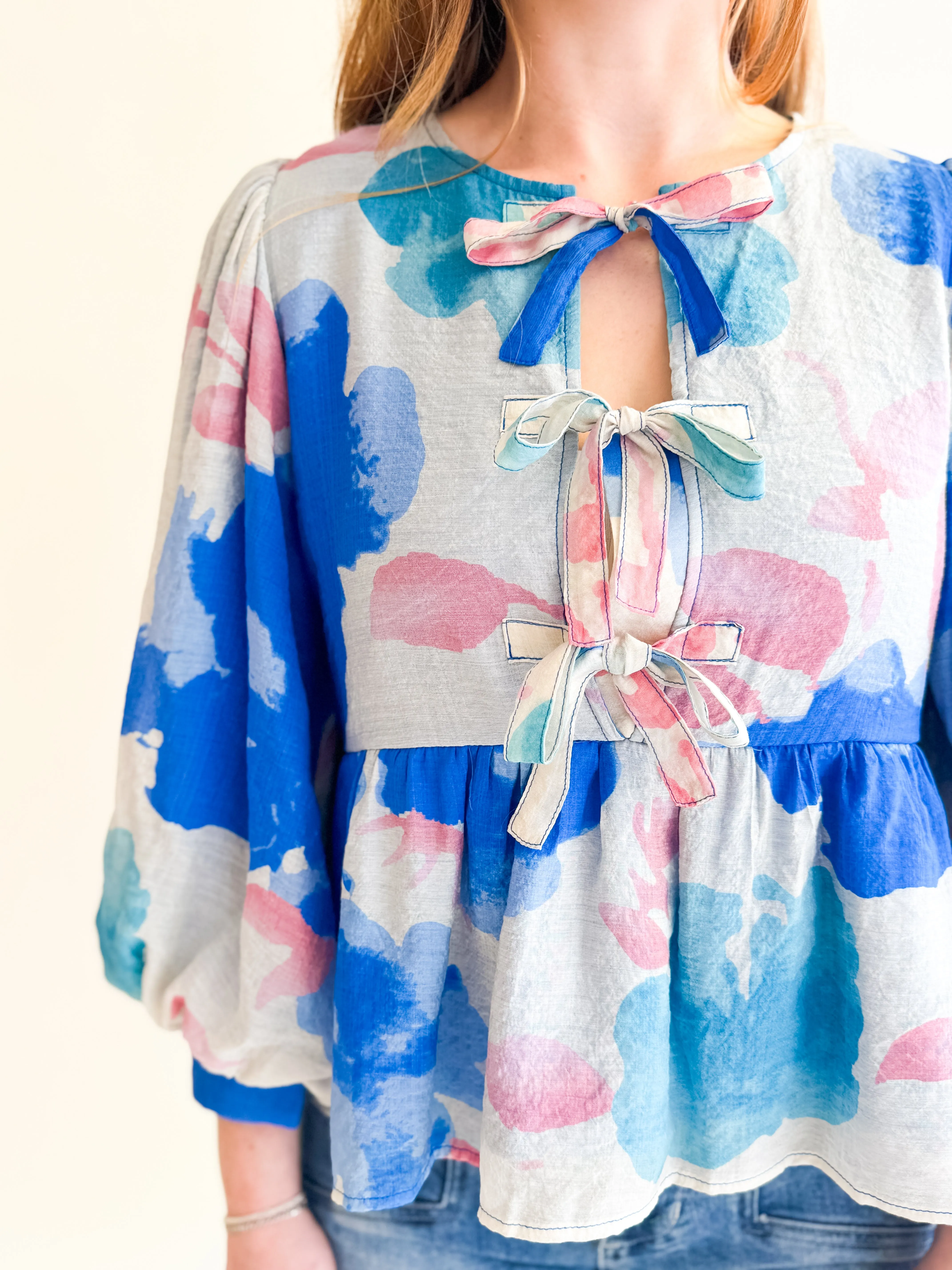 Watercolor Floral Top