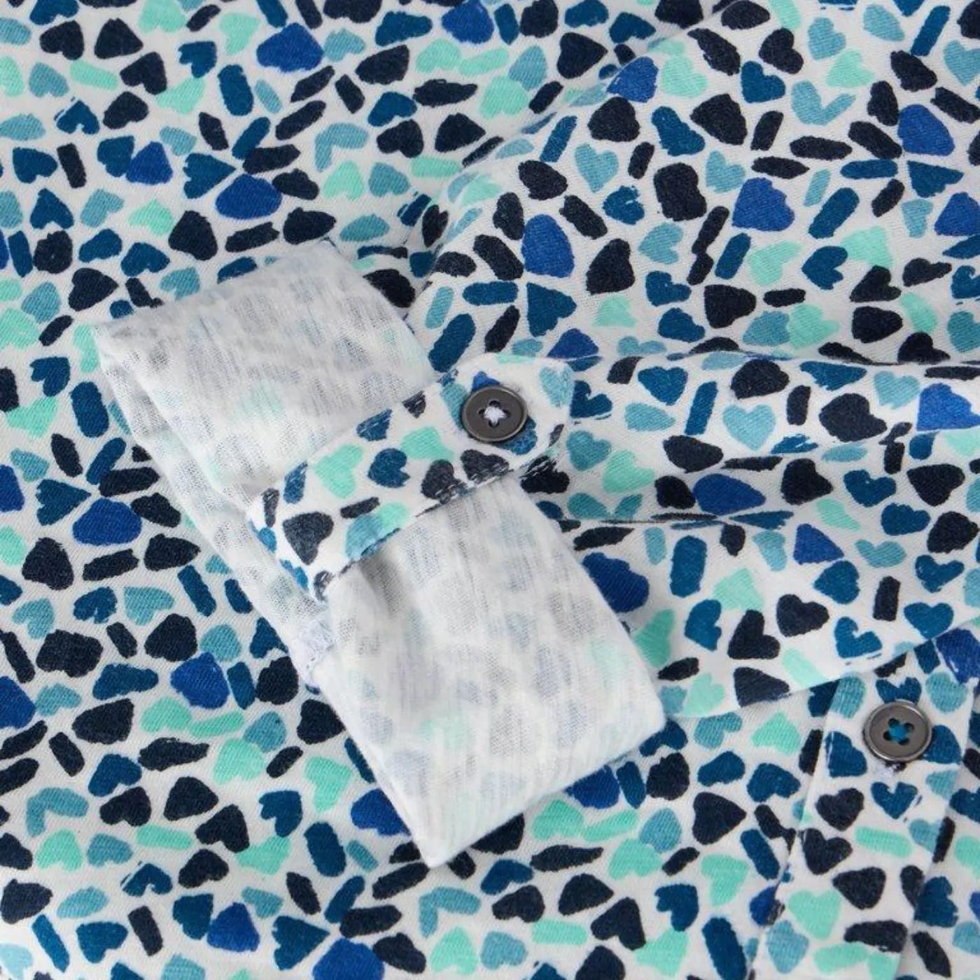 White Stuff Annie Blue Multi Jersey Shirt