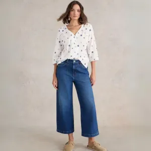 Whitestuff Rae Organic Cotton Top | Ivory