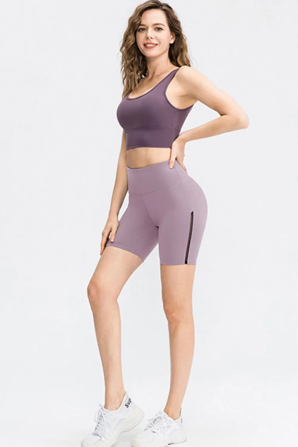 Wide Waistband Sports Shorts
