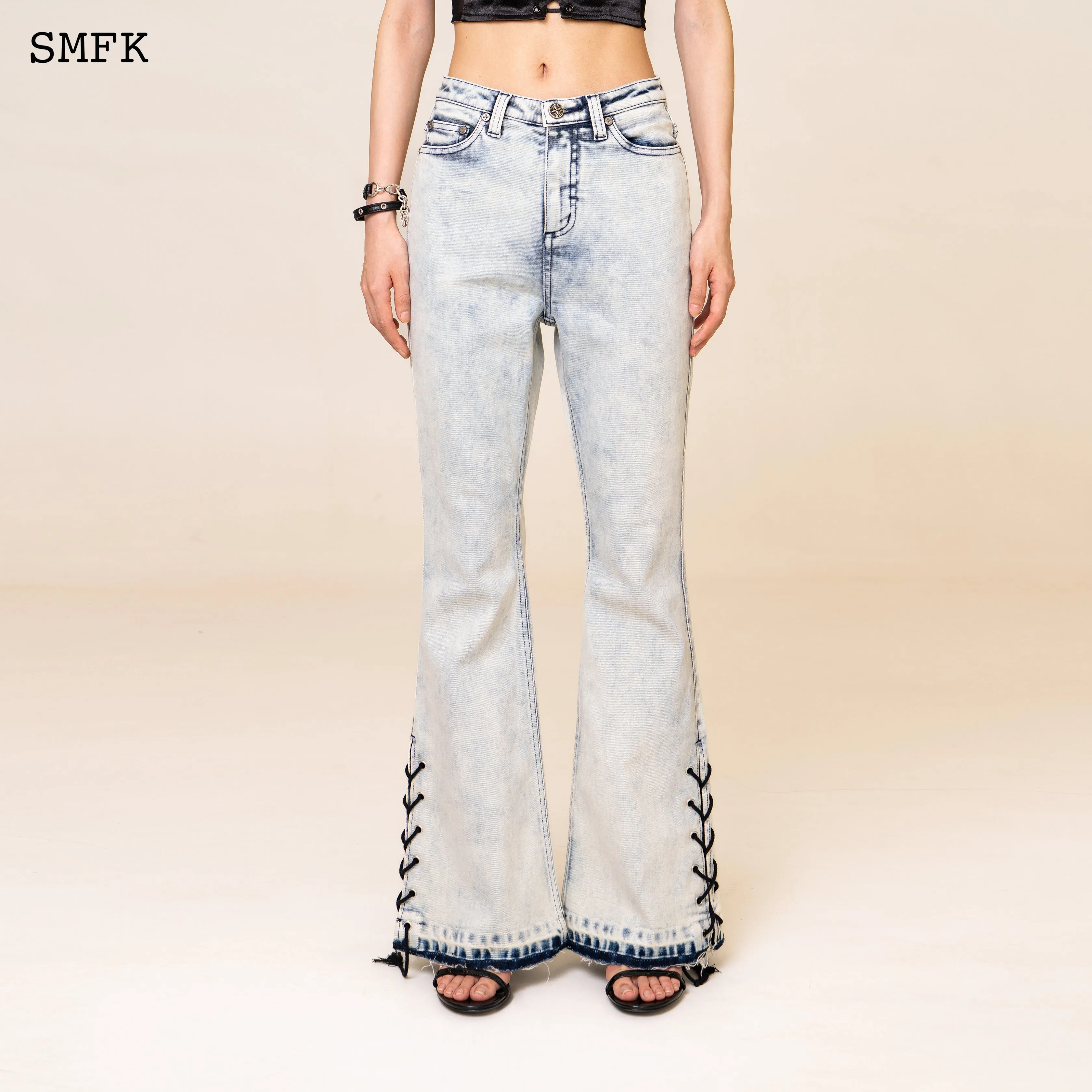 WildWorld Rock Cream Mermaid Jeans