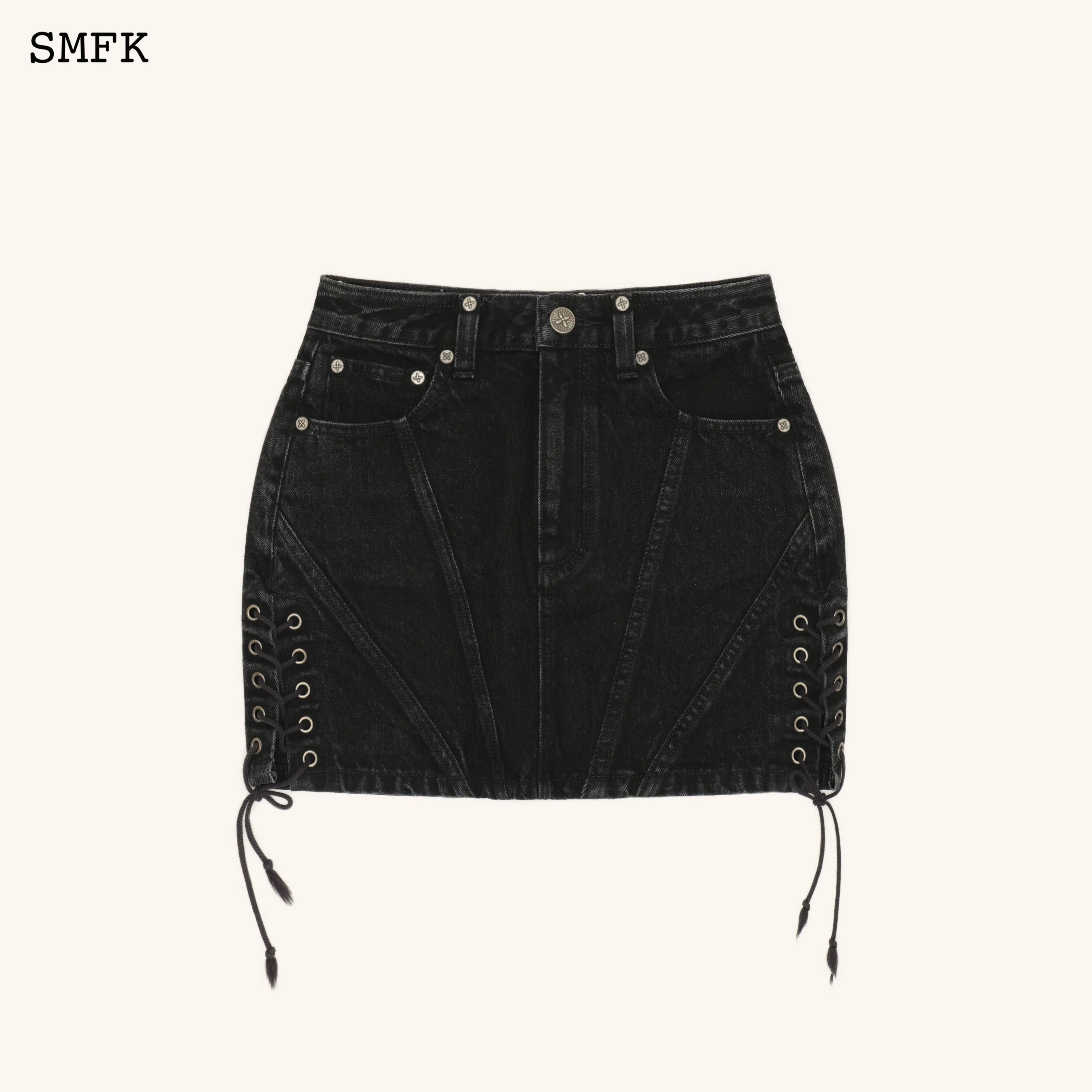 WildWorld Rock High-Waist Denim Skirt