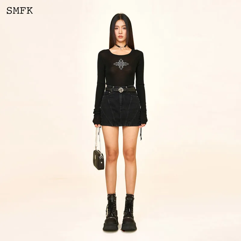WildWorld Rock High-Waist Denim Skirt