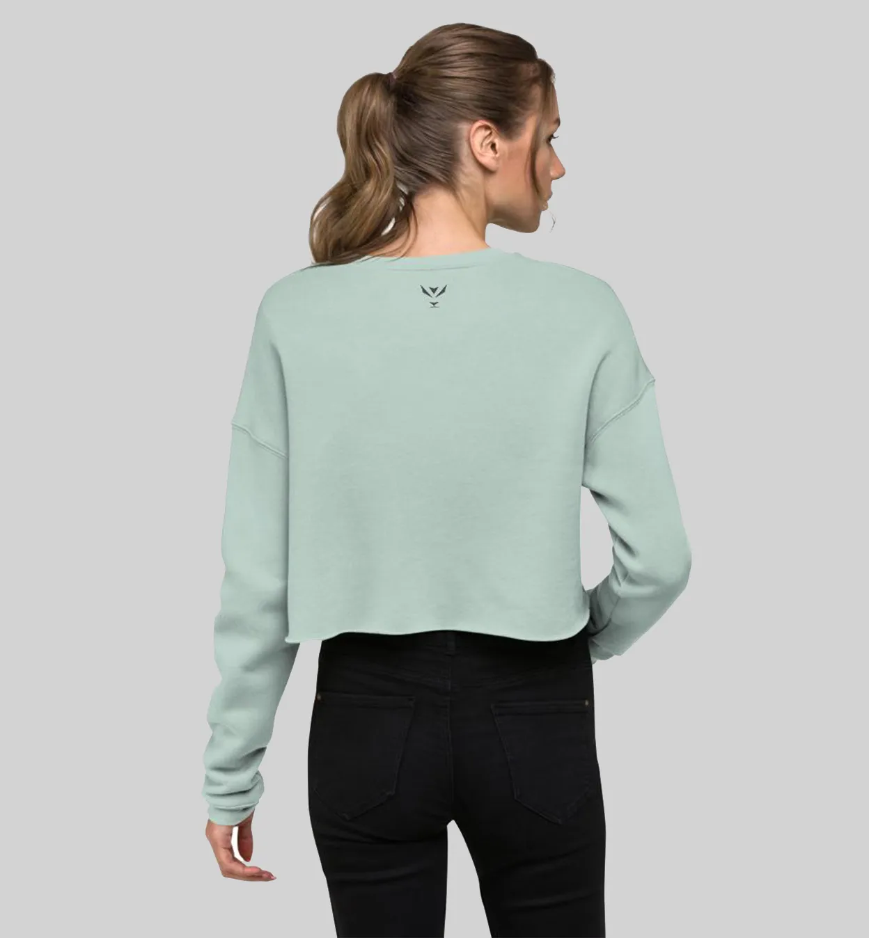 Women Activewear UI Stay Wild Lion Crop Sweatshirt