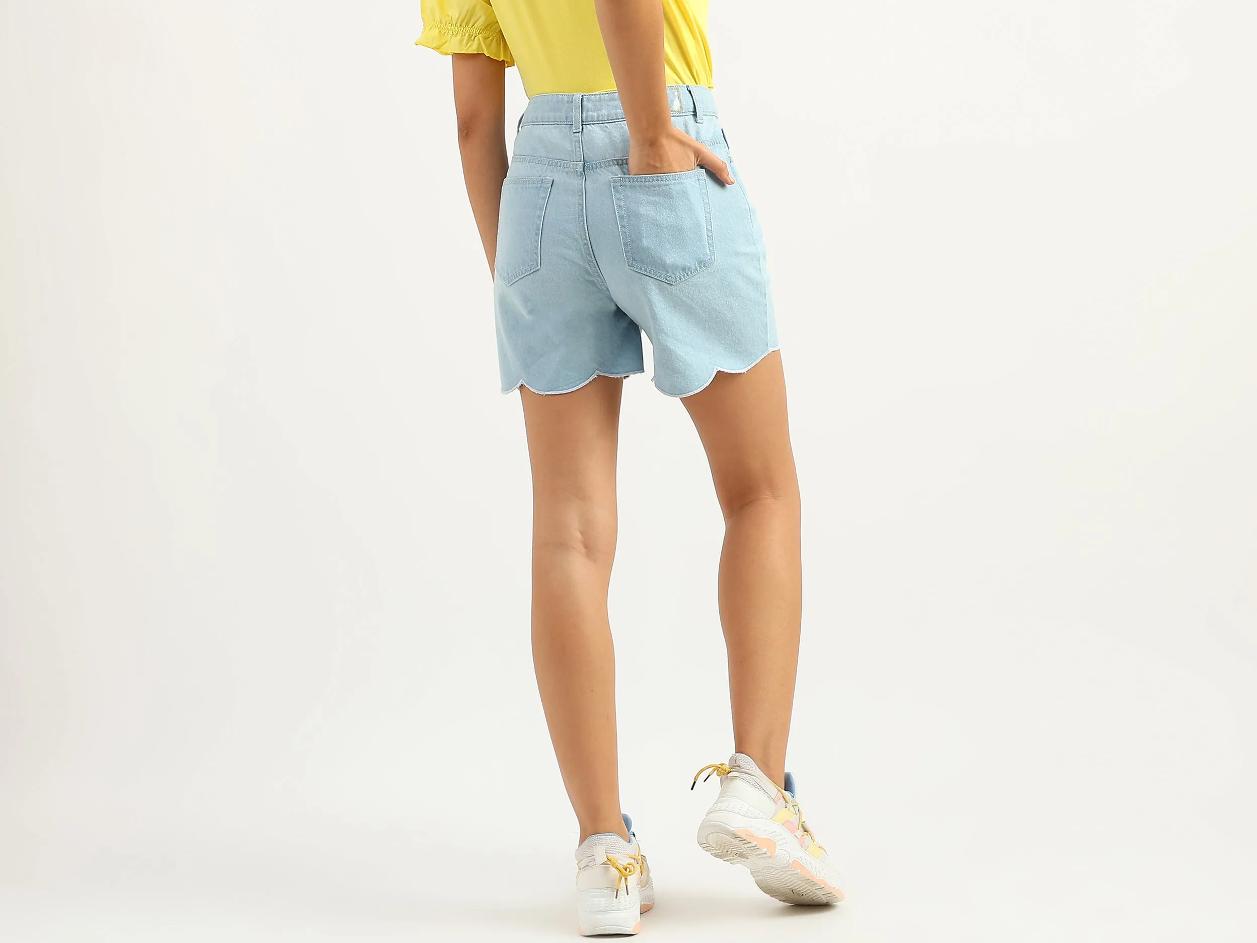 Women Solid Regular Fit Shorts