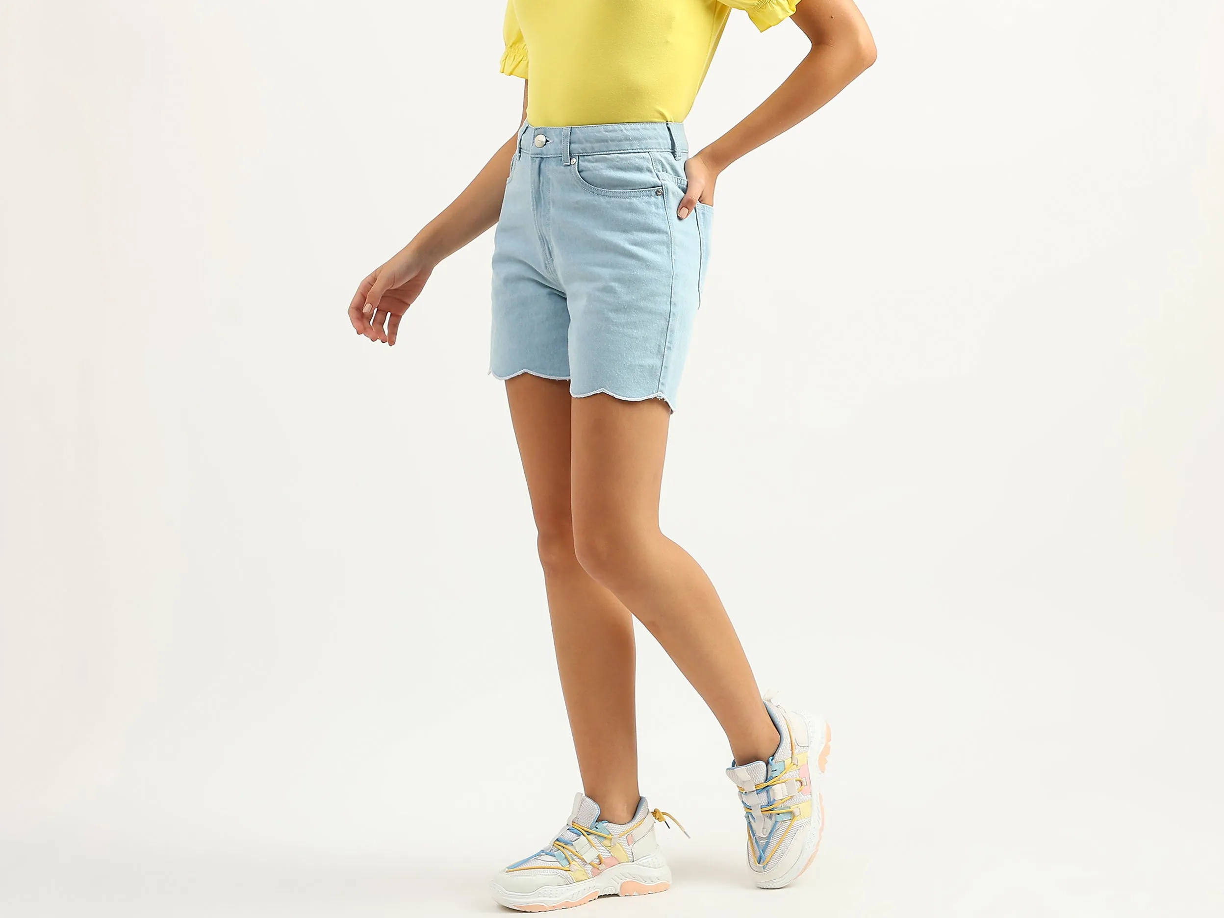 Women Solid Regular Fit Shorts