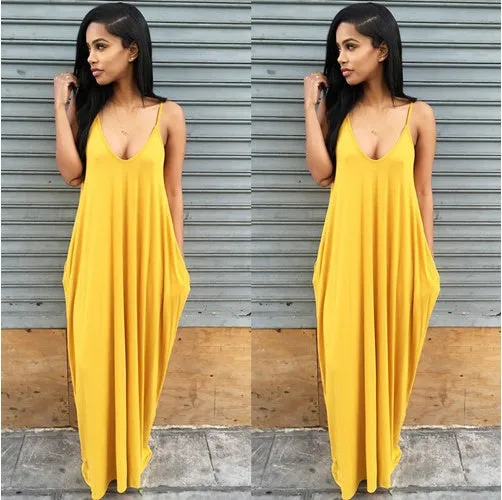 Women Summer Dress Casual Long Dresses Plus Size