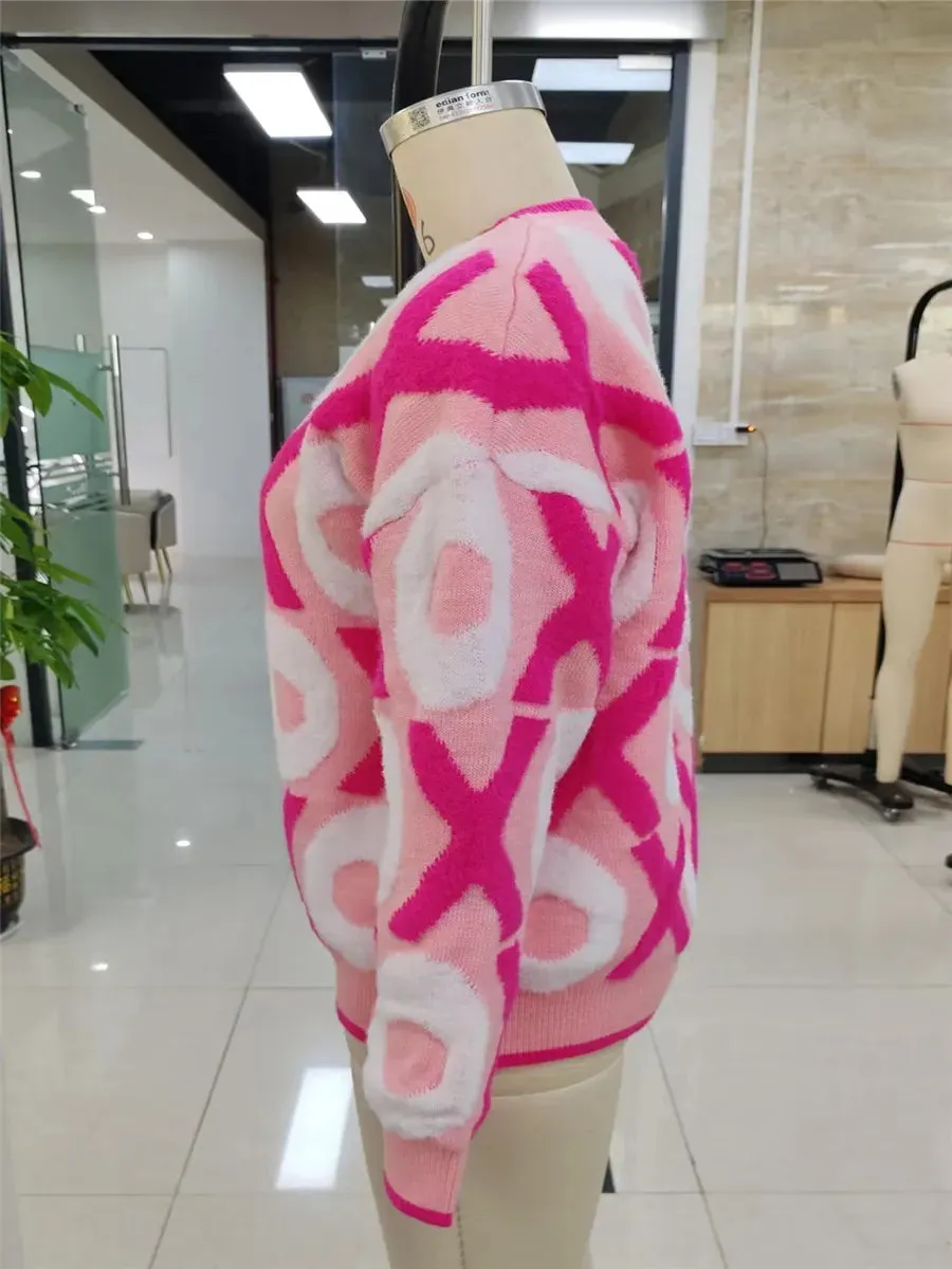 Women’s Heart Jacquard Knit Sweater