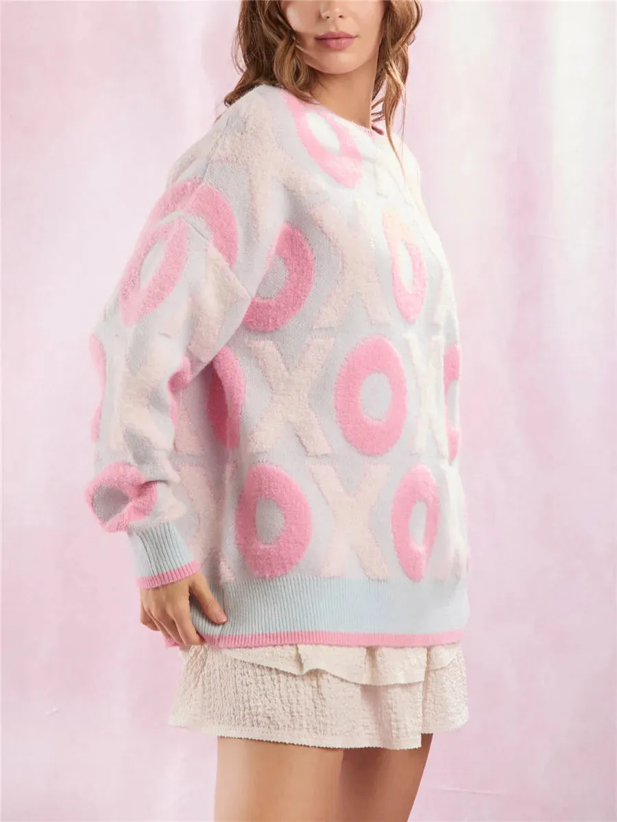 Women’s Heart Jacquard Knit Sweater