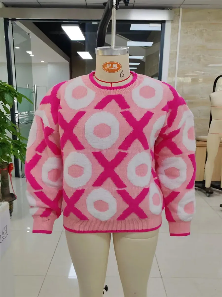 Women’s Heart Jacquard Knit Sweater