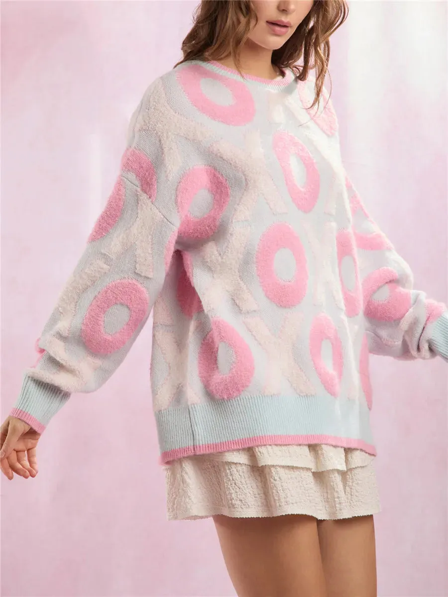 Women’s Heart Jacquard Knit Sweater
