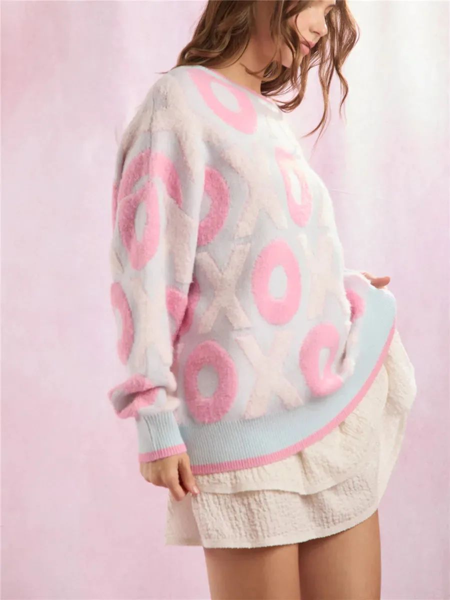 Women’s Heart Jacquard Knit Sweater