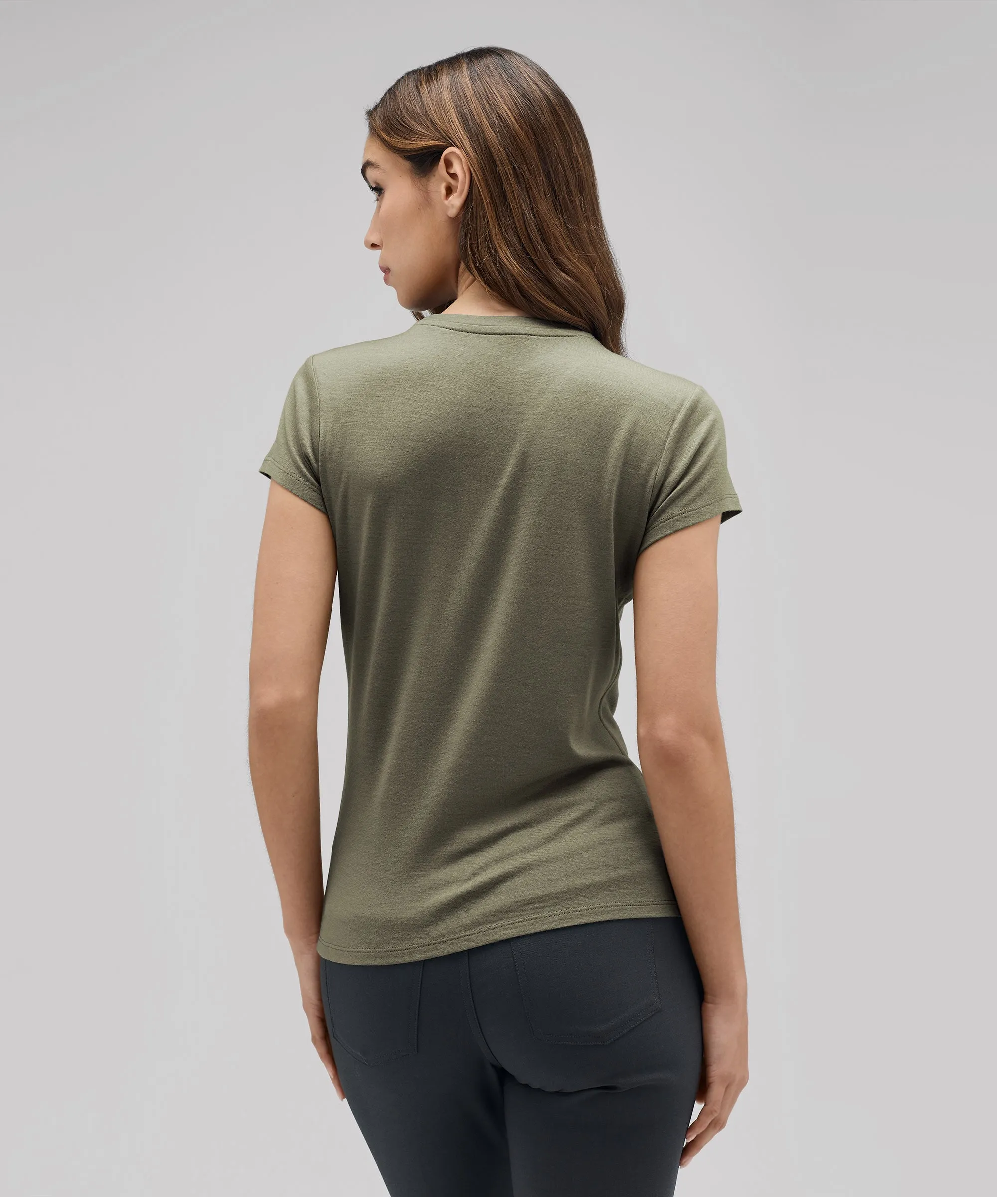 Women's Slim Merino Crew Neck T-Shirt
