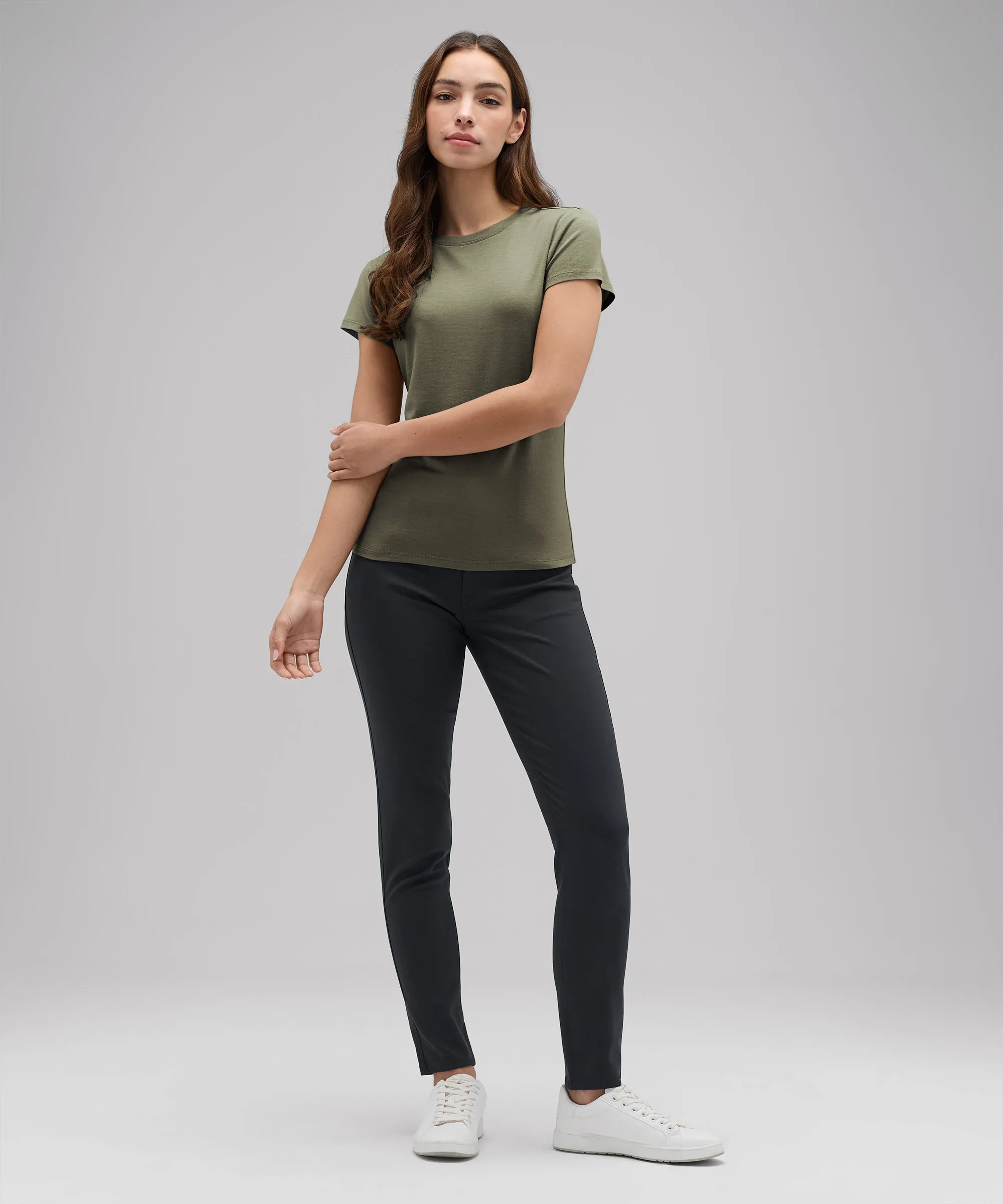 Women's Slim Merino Crew Neck T-Shirt