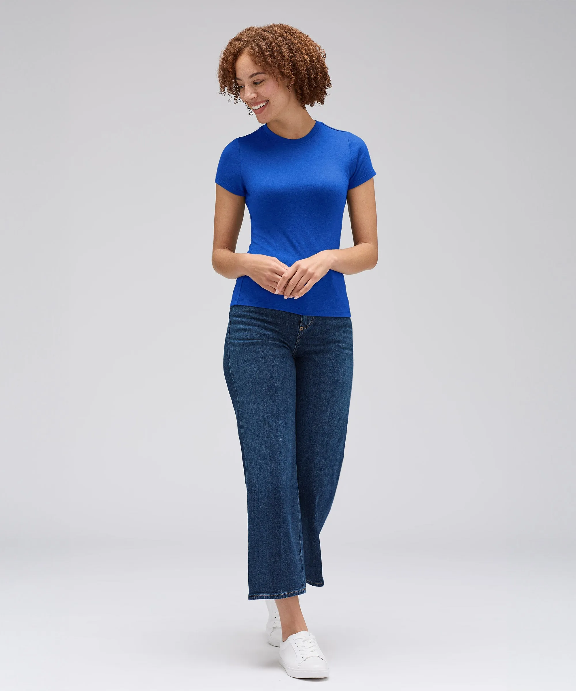 Women's Slim Merino Crew Neck T-Shirt