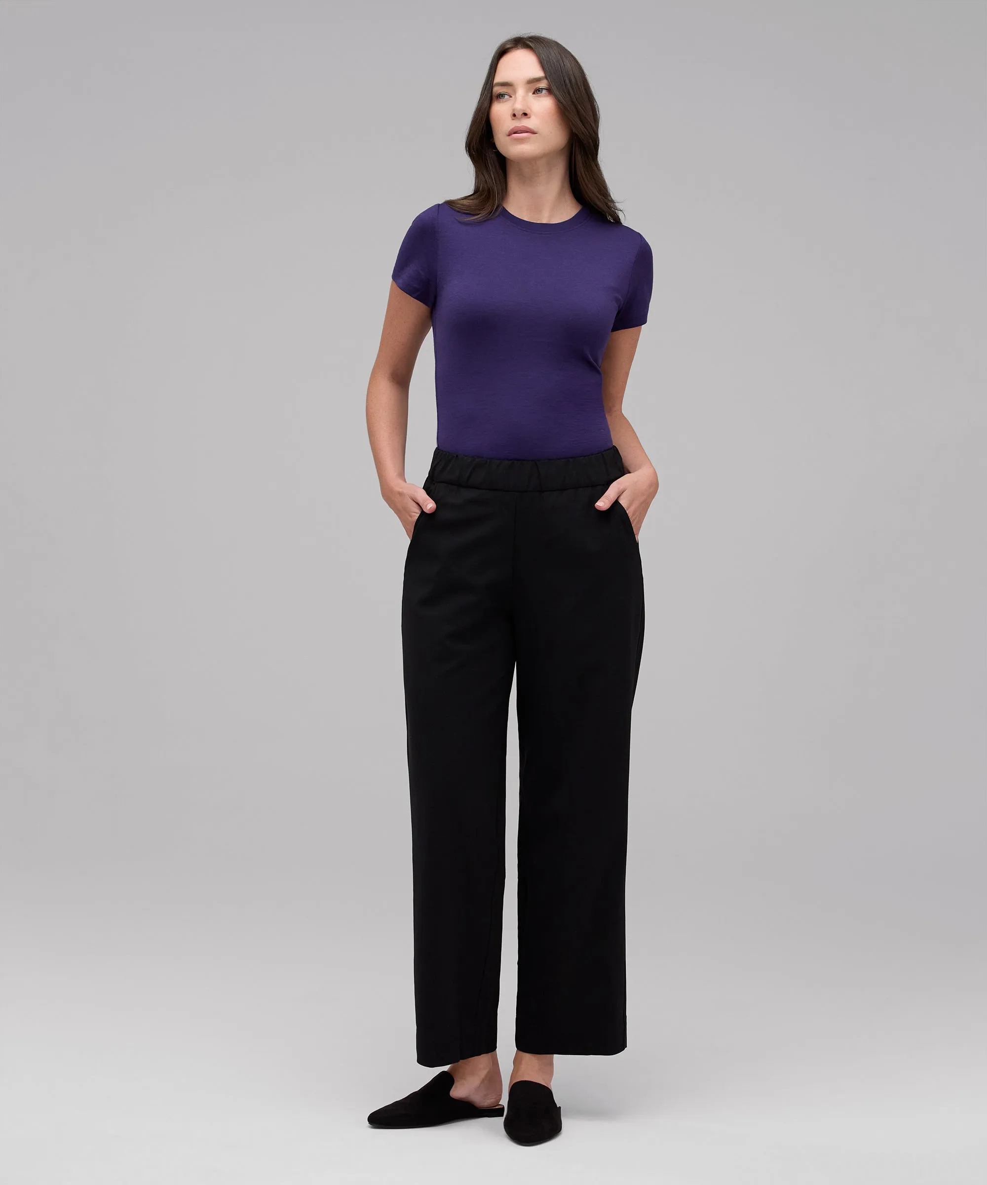 Women's Slim Merino Crew Neck T-Shirt