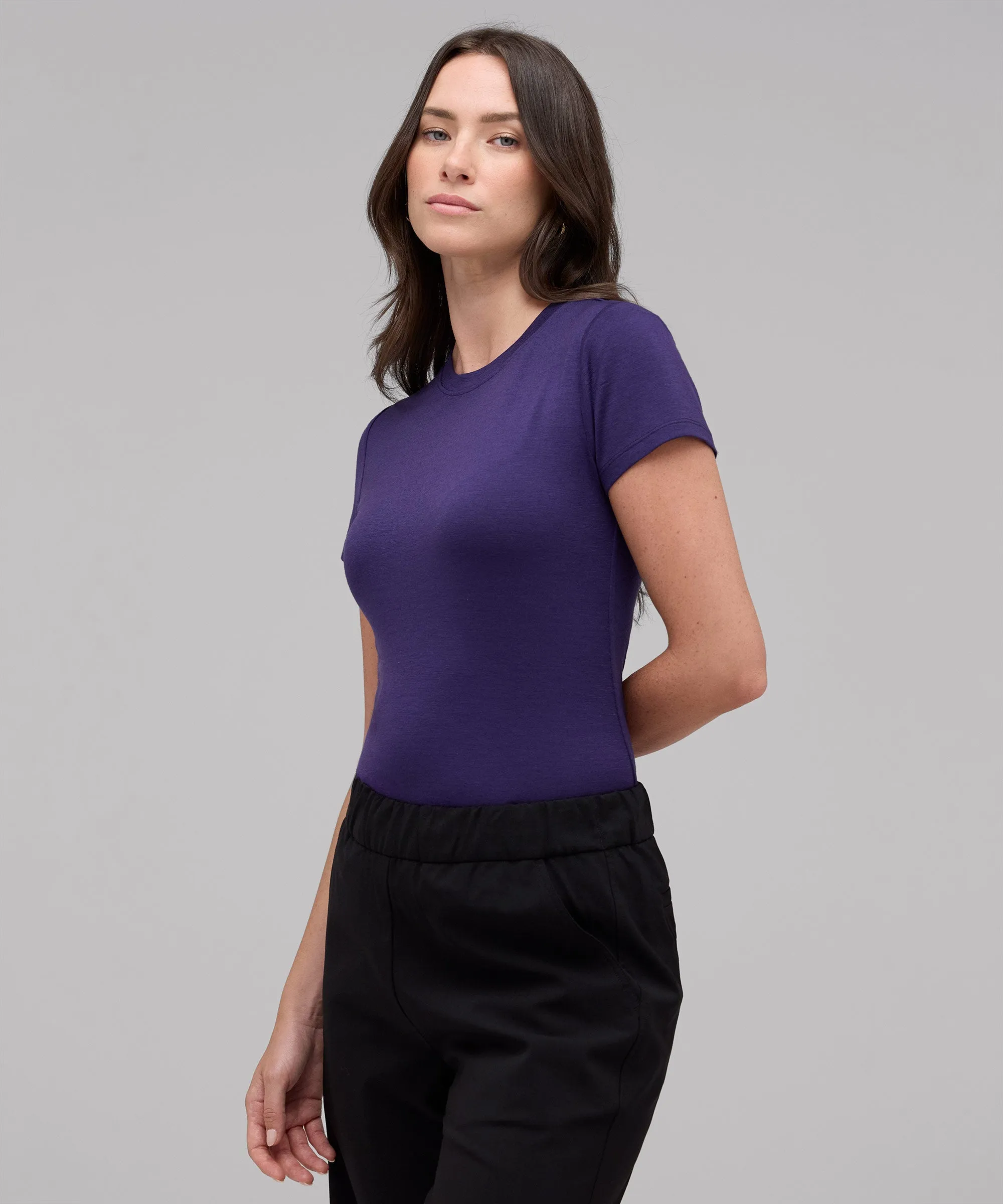 Women's Slim Merino Crew Neck T-Shirt