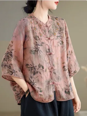 Women's Stylish Everyday Wear Large Size Floral Tops