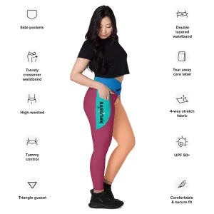 XPLOSIVE Uni-color Crossover leggings w/ pocket banner