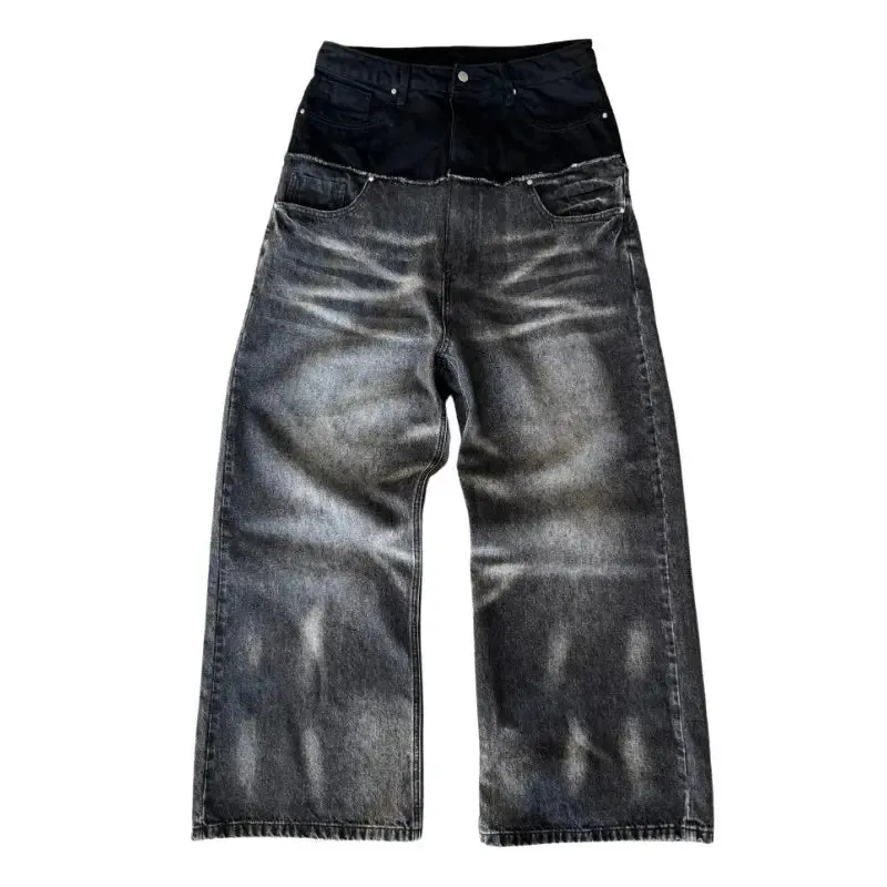 Y2K Cut-up Gothic Baggy Jeans