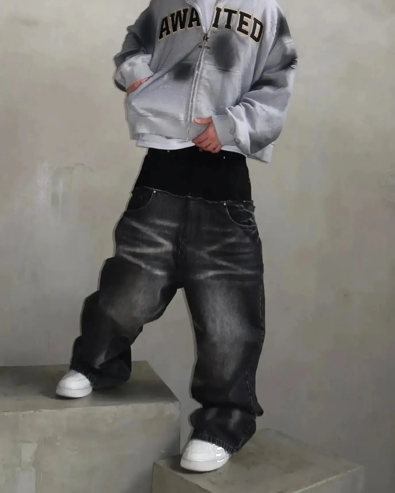 Y2K Cut-up Gothic Baggy Jeans