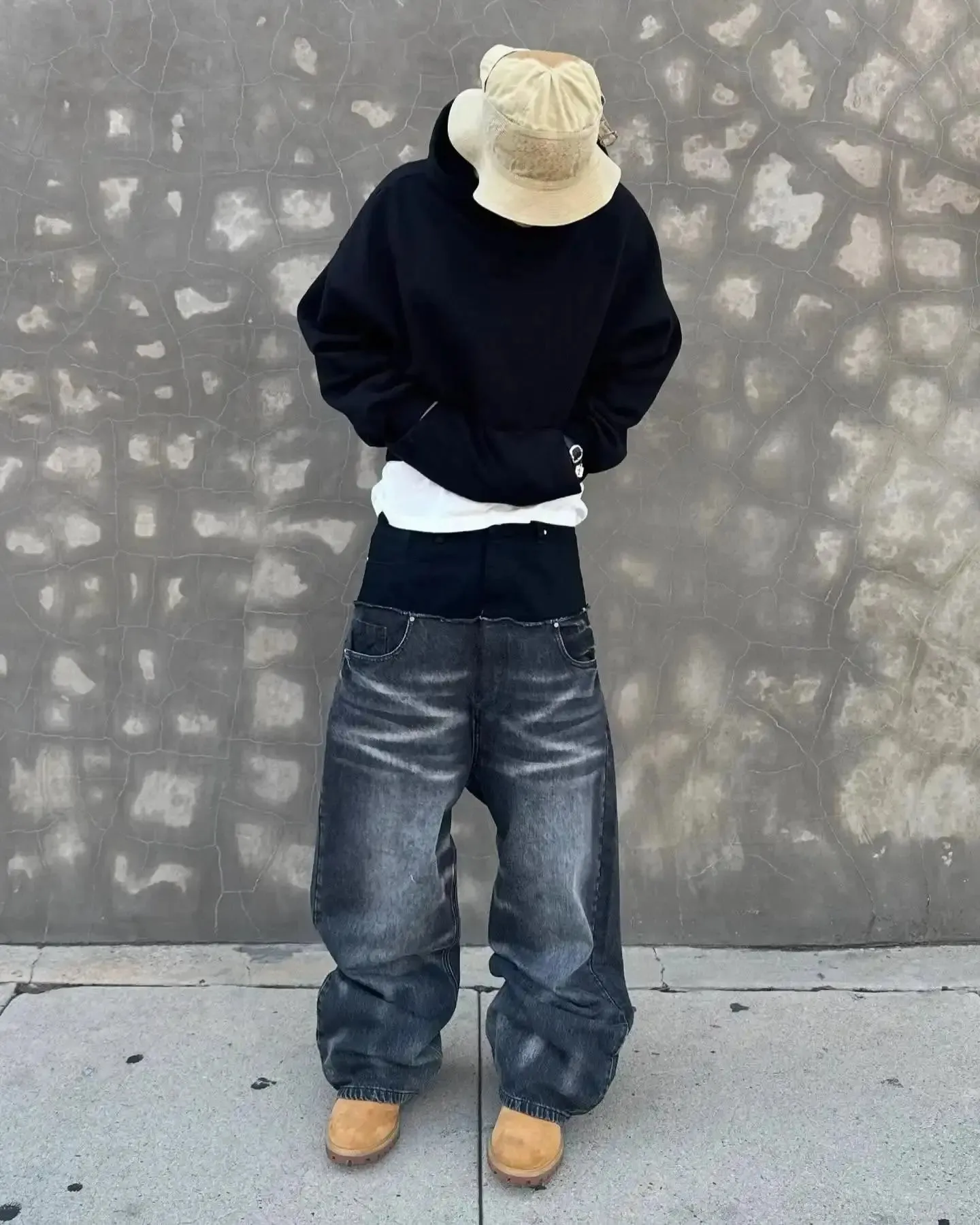 Y2K Cut-up Gothic Baggy Jeans