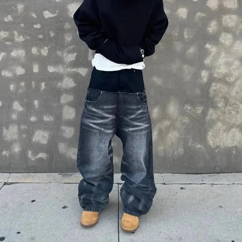 Y2K Cut-up Gothic Baggy Jeans