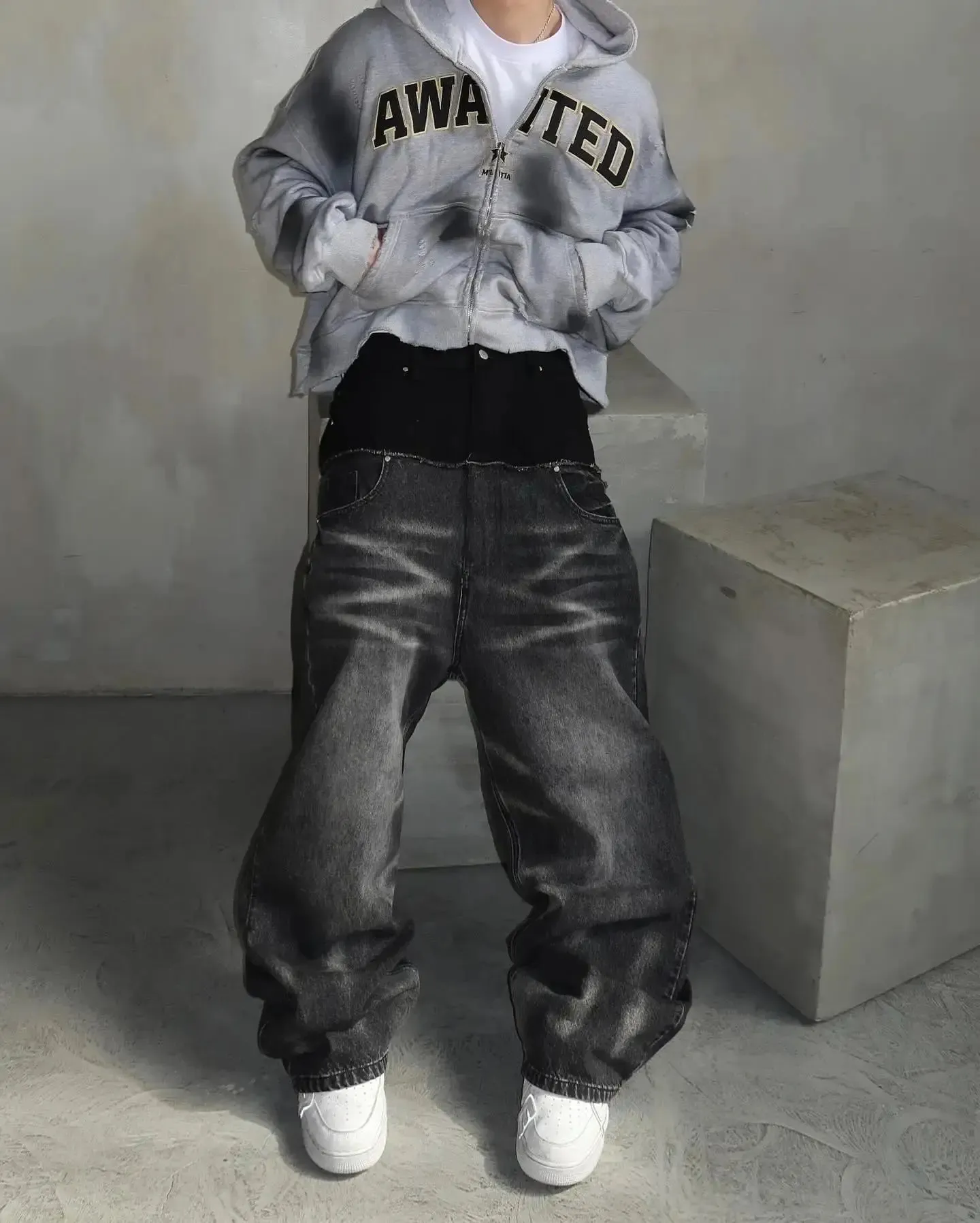 Y2K Cut-up Gothic Baggy Jeans