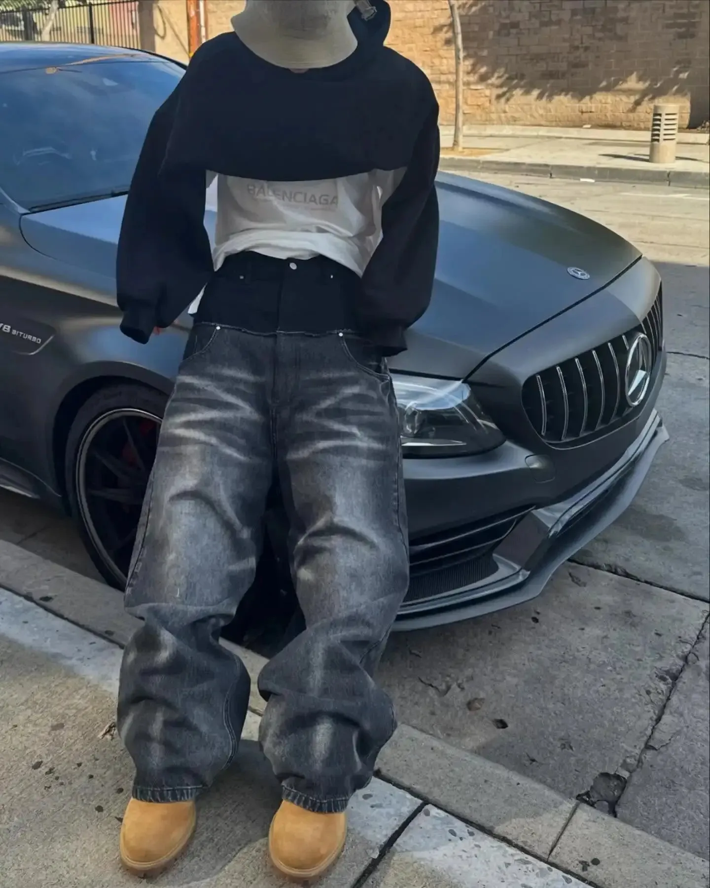 Y2K Cut-up Gothic Baggy Jeans