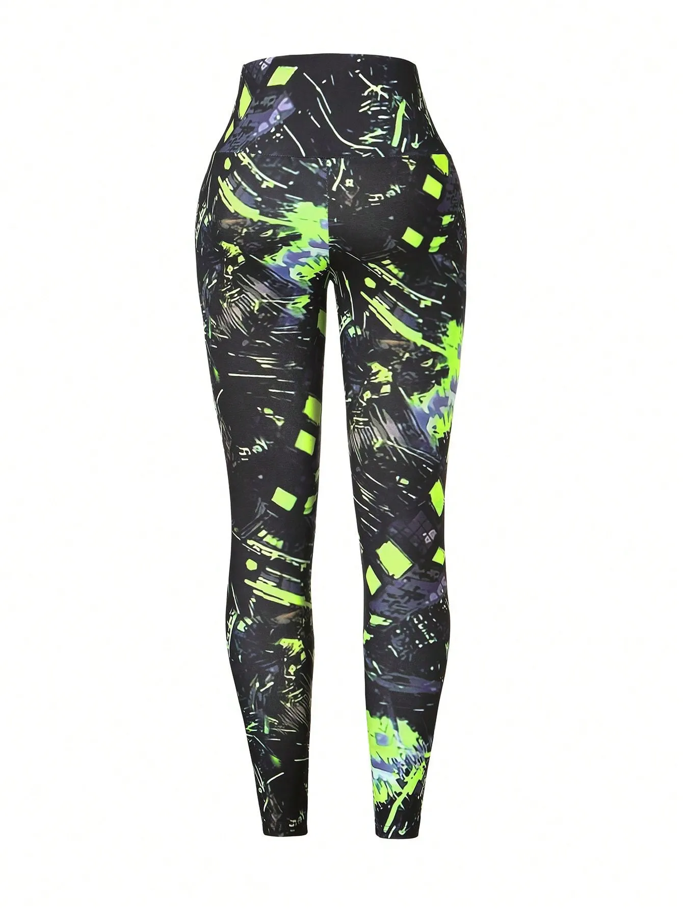 Yoga Trendy 3Pcs Letter Print Tank Top & Sports Bra & Graphic Leggings