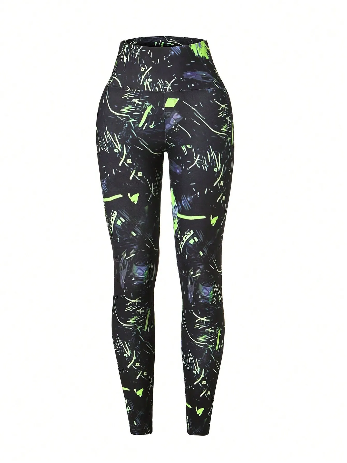 Yoga Trendy 3Pcs Letter Print Tank Top & Sports Bra & Graphic Leggings