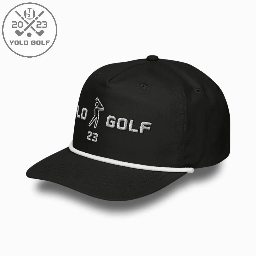 YOLO Golf "Swing23" Rope Cap (Silver 3D Puff)