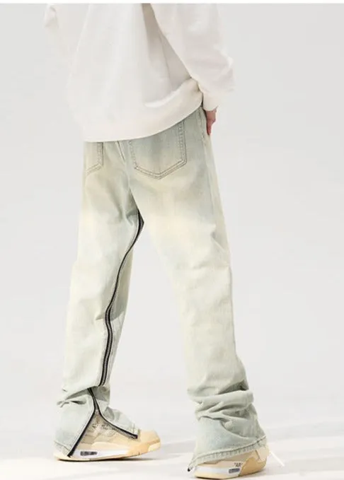 Zipper Inseam Jeans