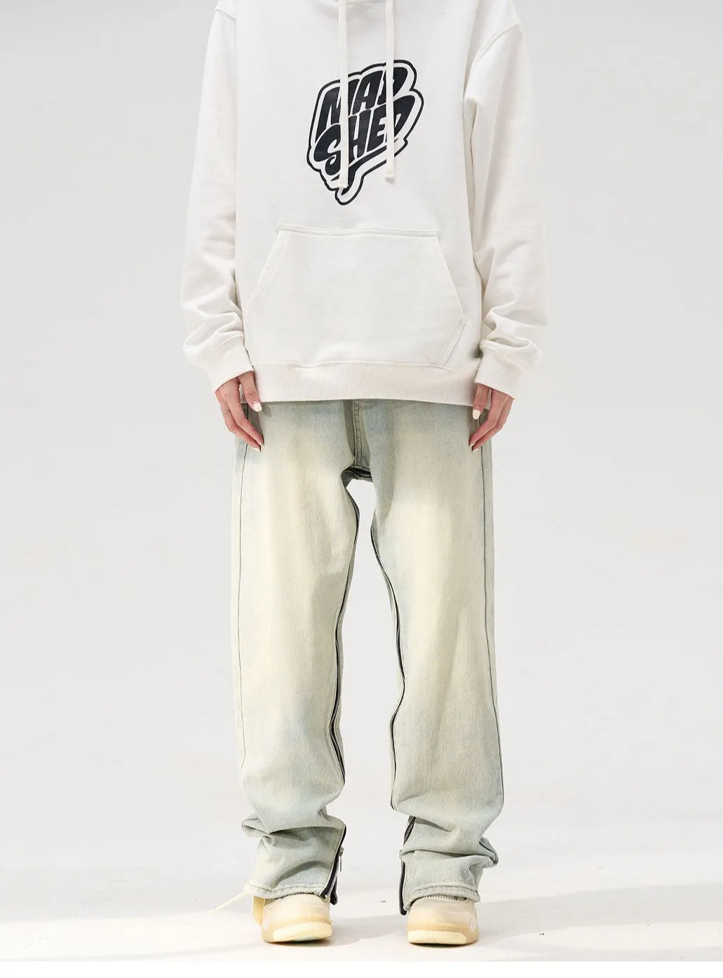 Zipper Inseam Jeans